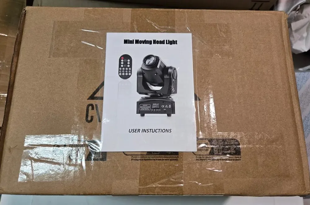 Mini 50W LED Moving Head Spot Light DMX DJ Stage Light Remote ZQ02101